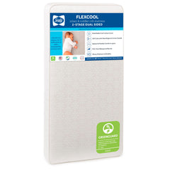 Sealy Baby FlexCool cotton cover for breathable infant comfort