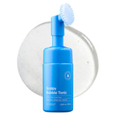 Seapuri Scalpy Bubble Tonic foam application on scalp showing soothing action