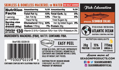 Season Mackerel in Water no salt added can, ideal for light seasoning.