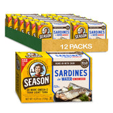 Season Sardines in Water can with no salt added and omega-3 richness.