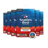 Seattle's Best House Blend pods in a 60-count carton, smooth, consistent daily coffee.