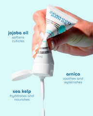 The Seaweed Bath Co. Hand Rescue applying on hands for soothing hydration.