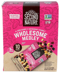 Second Nature Wholesome Medley Trail Mix front pack for convenient snacking on the go