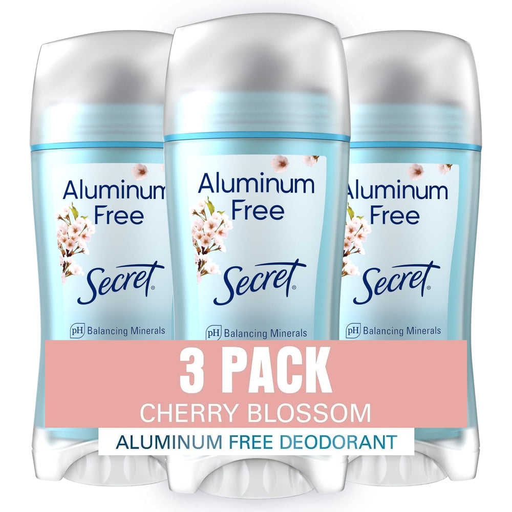 Secret aluminum-free deodorant women three-pack front view for everyday freshness