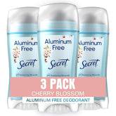 Secret aluminum-free deodorant women three-pack front view for everyday freshness