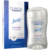 Secret Clinical Strength Clear Gel bottle shown for dry wear during busy days