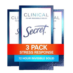 Secret Clinical Strength deodorant stick application for everyday dryness and discreet protection.