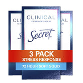 Secret Clinical Strength Soft Solid 3-pack offers extended protection for busy days.