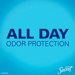 Secret Dry Spray underarm usage illustrates comfortable, skin-friendly protection