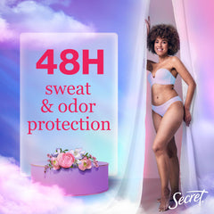 Secret Dry Spray demonstrates fast-drying application for active days.
