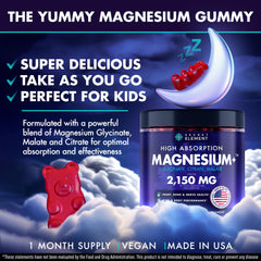 Secret Element magnesium glycinate gummies close-up with wild cherry flavor for daily support.
