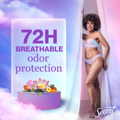 Secret Fresh 72-hour odor protection with breathable formula