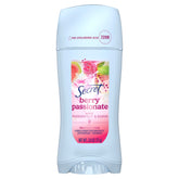 Secret Fresh antiperspirant Berry Passionate packaging with vibrant branding and lasting appeal