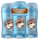Secret Fresh antiperspirant deodorant for women pack of 3 bottles showing long-lasting odor protection.