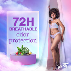 Secret Fresh breathable sweat control supports long-lasting comfort during busy days.