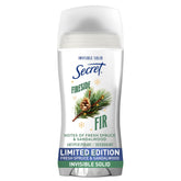Secret Fresh Holiday bottle close-up showing long lasting odor protection