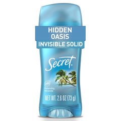 Secret Fresh invisible solid application shows smooth odor protection.