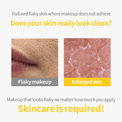 Close-up of Secret Key gel texture showing gentle cellulose exfoliation.