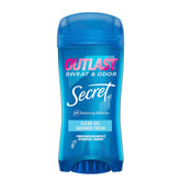 Secret Outlast clear gel bottle shows long-lasting protection without staining clothing