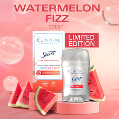 Invisible solid application of Secret Watermelon Fizz on skin