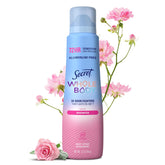Secret Whole Body deodorant bottle with rosewater scent for all-day freshness.