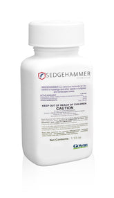 Sedgehammer bottle pour shows easy lawn application for nutsedge control.
