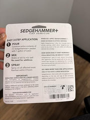 Sedgehammer Plus measure mix apply packet shows simple steps for homeowners.
