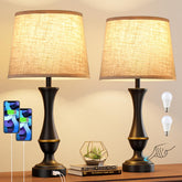 Seealle upgraded touch lamps on nightstands with easy 3-way dimming for ambiance