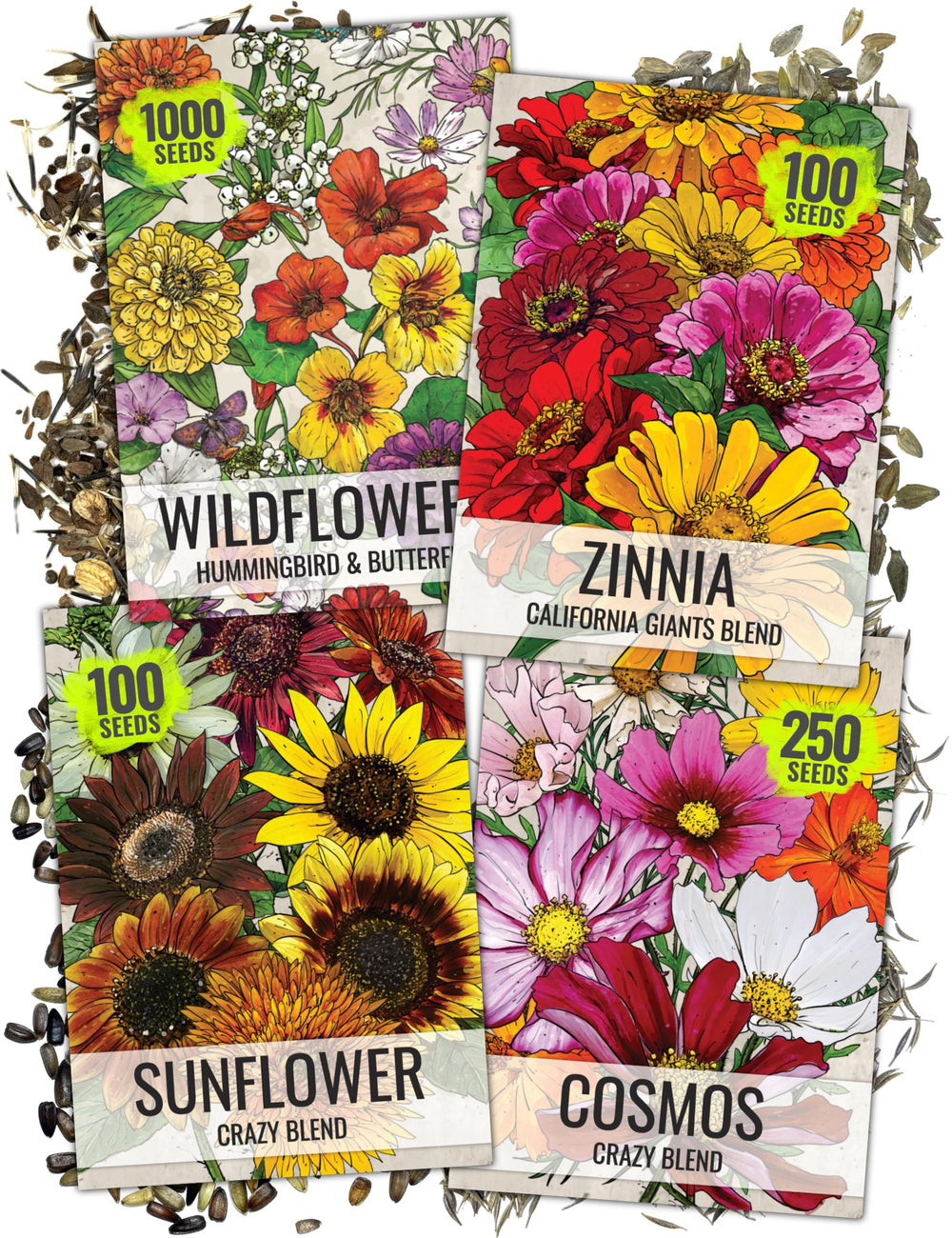 Seed Needs Crazy Cosmos Mix blooms attract butterflies for a vibrant garden