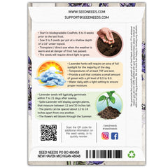 Seed Needs Lavandula latifolia bloom close-up highlights fragrant perennial blooms