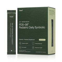 Seed PDS-08 kids synbiotic sachets for daily digestive support.