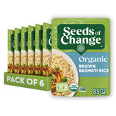 SEEDS OF CHANGE brown basmati rice pack ideal for quick, satisfying meals