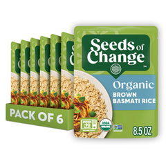 SEEDS OF CHANGE brown basmati rice pack ideal for quick, satisfying meals