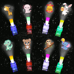 Seeiuua glow-in-the-dark finger rings worn on kids' hands for parties.