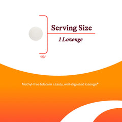 Seeking Health folinic acid pills closeup shows lozenge texture for easy dosing