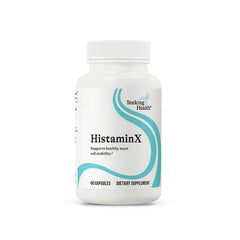 Seeking Health HistaminX bromelain bottle supports healthy swelling responses