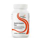 Seeking Health Multivitamin One bottle close-up showing capsules for daily wellness support.