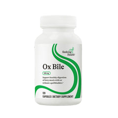 Seeking Health Ox Bile 125 bottle front for digestive support options