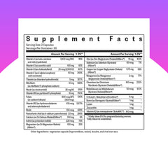 Seeking Health Prenatal Essentials MF capsules close-up highlighting zinc and B vitamins.