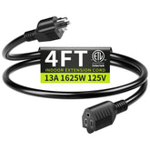 Seeklyze extension cord 4ft plug-end provides stable indoor power.