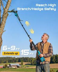 Seesii 1000W brushless motor powers through hardwood branches.