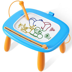 Seimome blue magnetic drawing board for doodling and early writing practice.