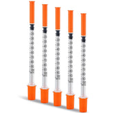 Seleleke 30pack 1ml syringe with 30G 8mm needle in a clean lab setup, ideal for precise handling
