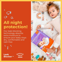Select Kids Sposie adhesive-strip diaper pad stays securely in place.