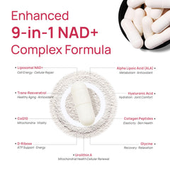 Selerb NAD+ packaging box opened to reveal capsule tray