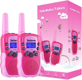 Selieve walkie talkie for kids with backlit LCD for clear outdoor communication.