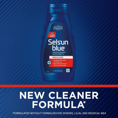 Selsun Blue menthol cooling close-up highlights refreshing tingle.