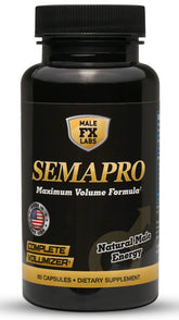 SEMAPRO extreme semen volumizer bottle for daily endurance and vitality.