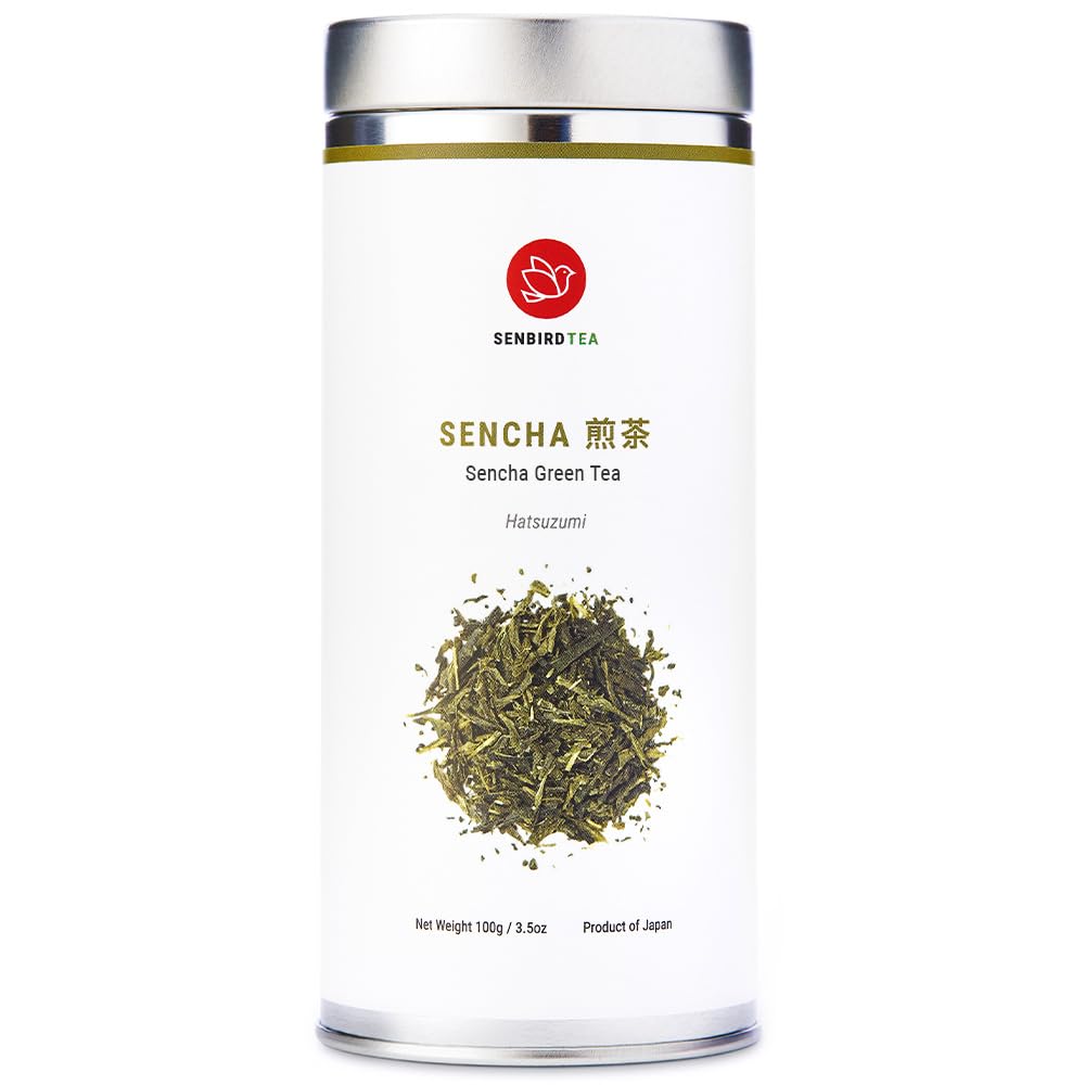Senbird Premium Sencha leaves close-up showing vibrant green color for a fresh morning ritual
