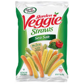 Sensible Portions Garden Veggie Sea Salt Straws 7oz bag show a crunchy, flavorful snack